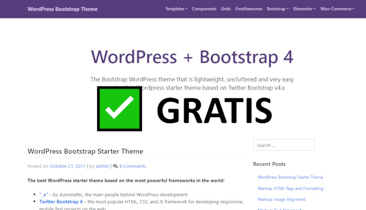 descargar Bootstrap Starter gratis